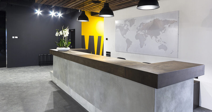 Modern office interior - reception area in modern business office